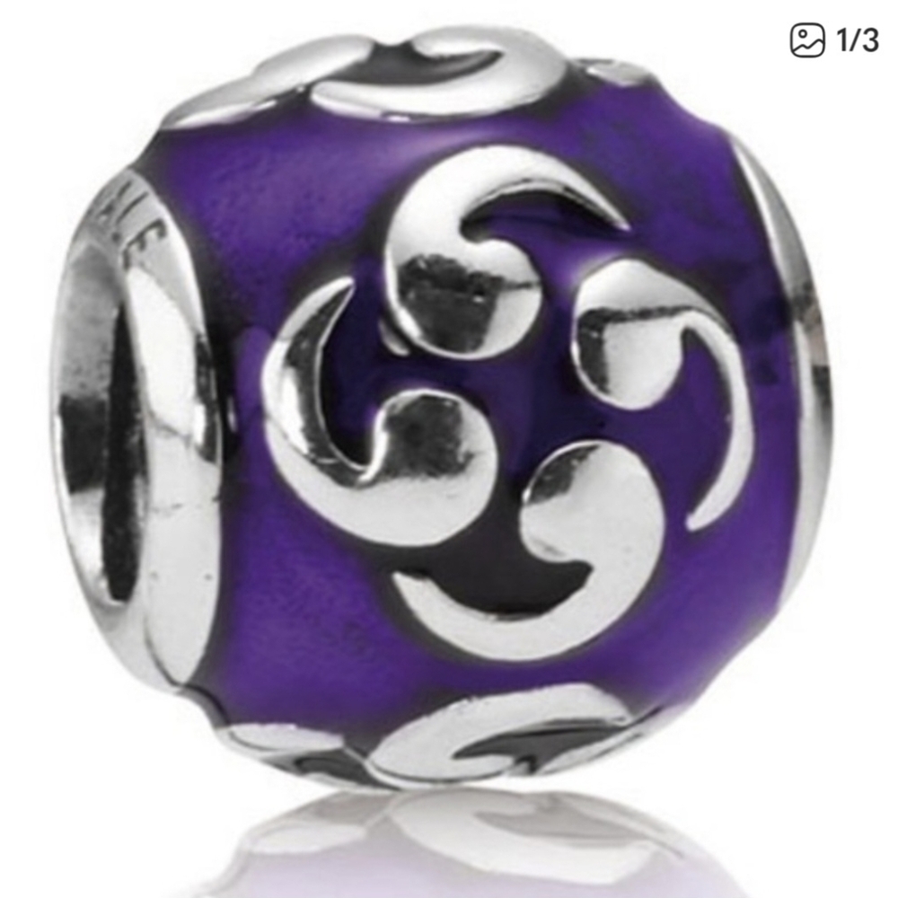 Authentic Pandora Purple ZEN charm